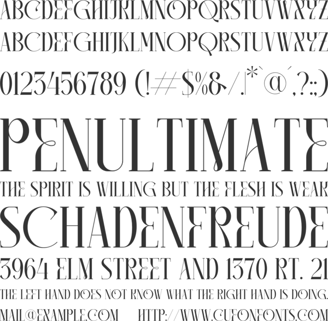 CAMAROON MEGALORD font preview