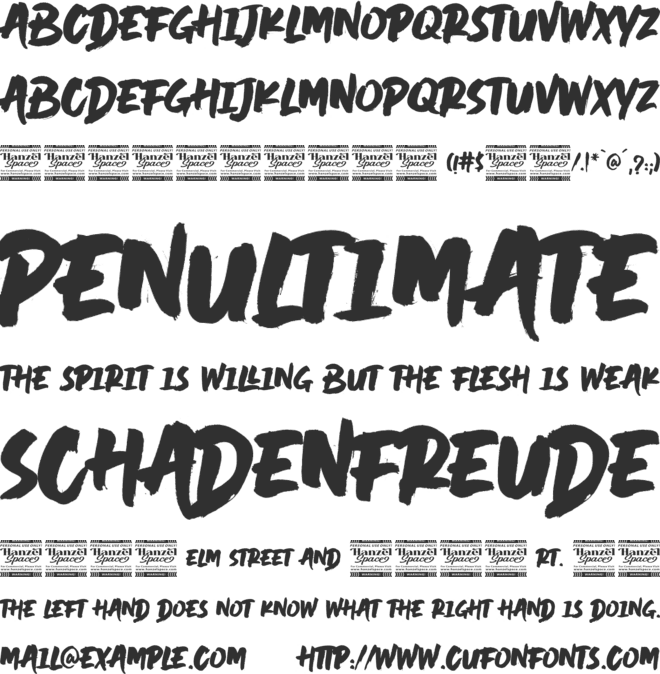 Black Rider font preview