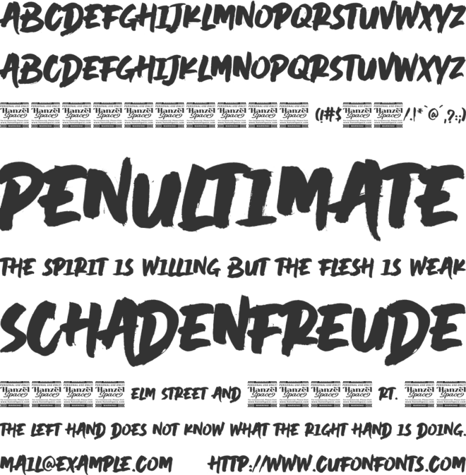 Black Rider font preview