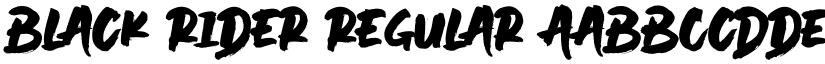 Black Rider Regular font