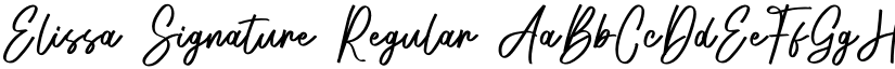 Elissa Signature font download