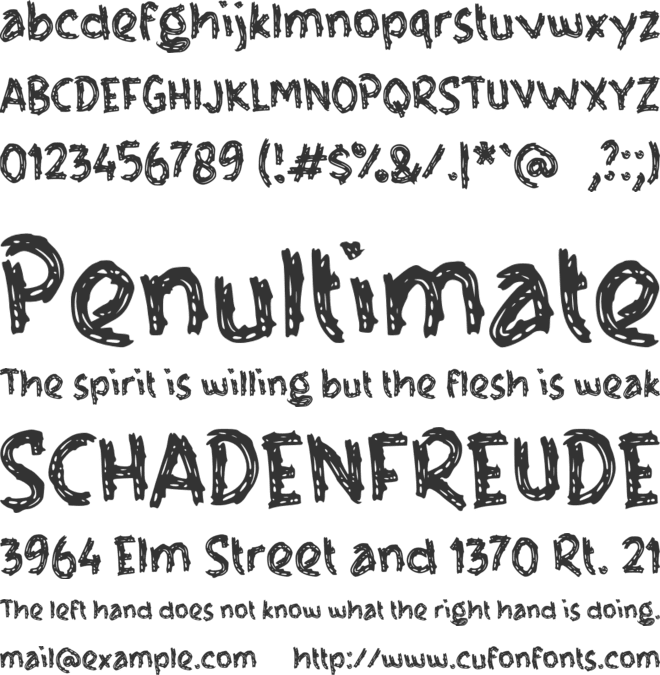 e Eupcave font preview