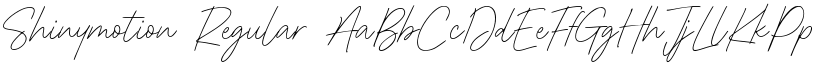 Shinymotion Regular font