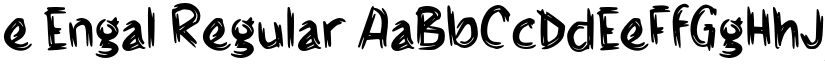 e Engal Regular font