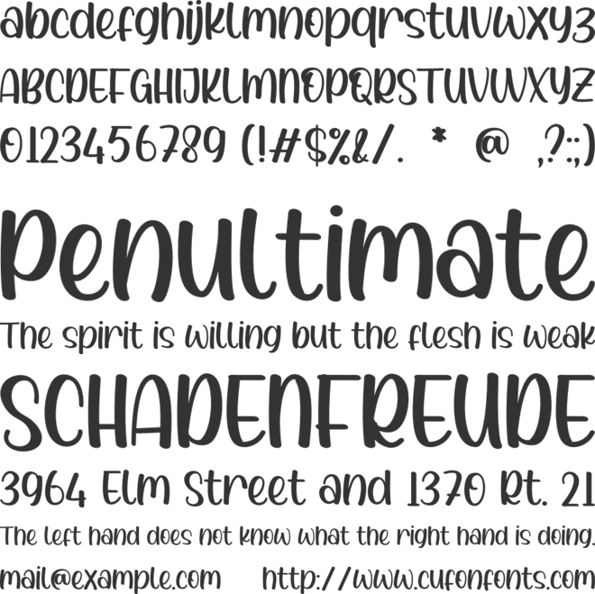 Rubben Kids font preview