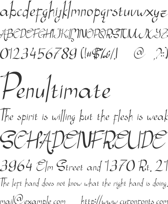 Araka Gabrielas font preview