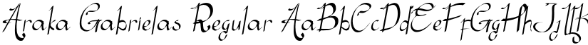 Araka Gabrielas Regular font