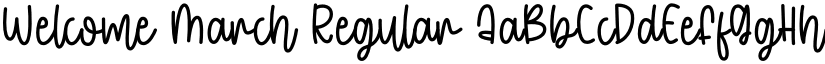 Welcome March Regular font