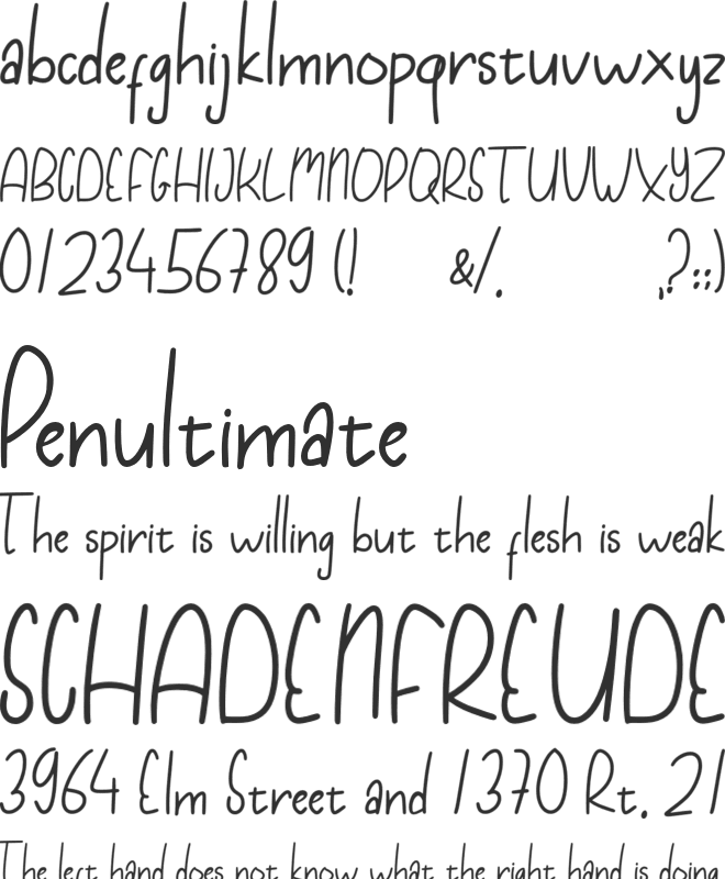 Buckey Petty font preview