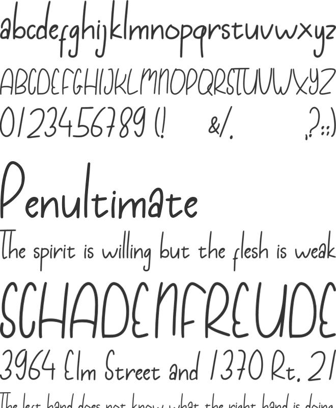 Buckey Petty font preview