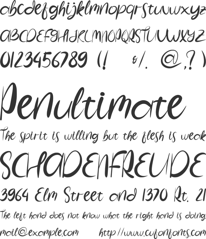 Stinson font preview