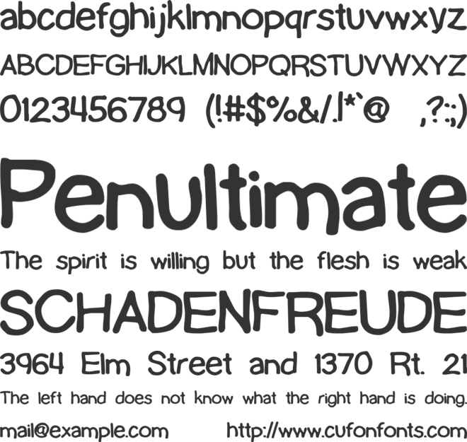 Lamebrain BRK font preview