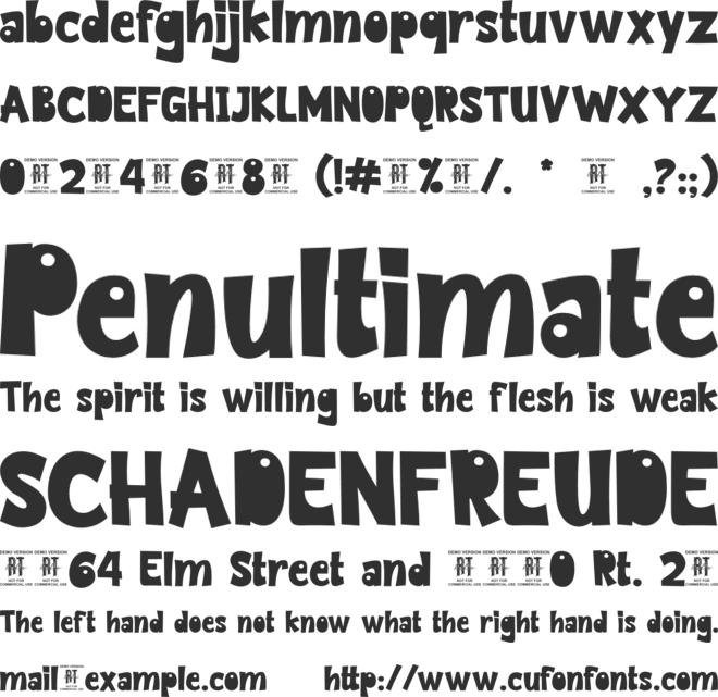 Squidy Club font preview