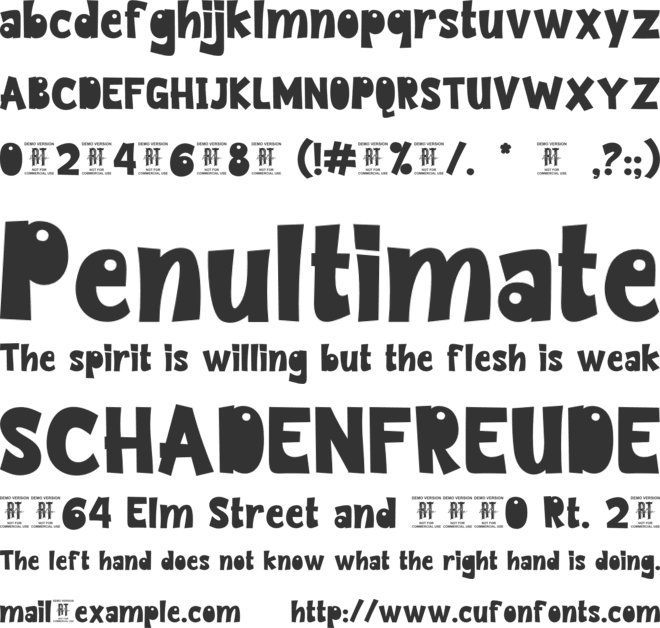 Squidy Club font preview