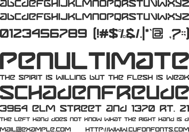 Metavers font preview