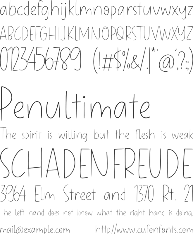 Elfeylasting font preview