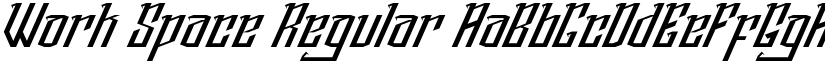 Work Space Regular font