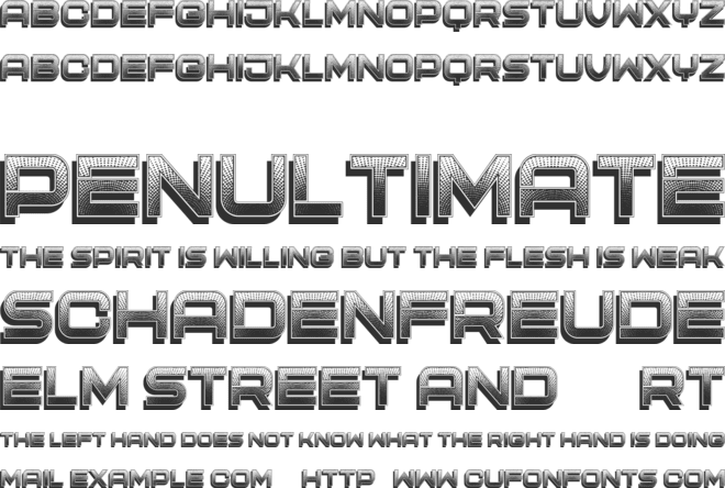 Monochrome font preview