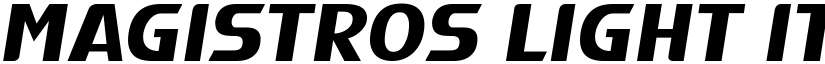 Magistros Light Italic font