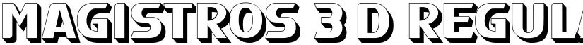 Magistros 3D Regular font