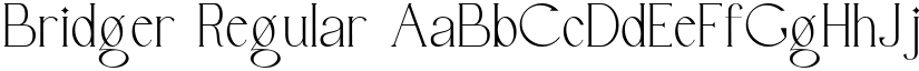 Bridger Regular font