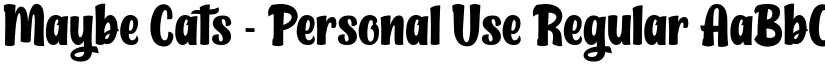 Maybe Cats - Personal Use font download