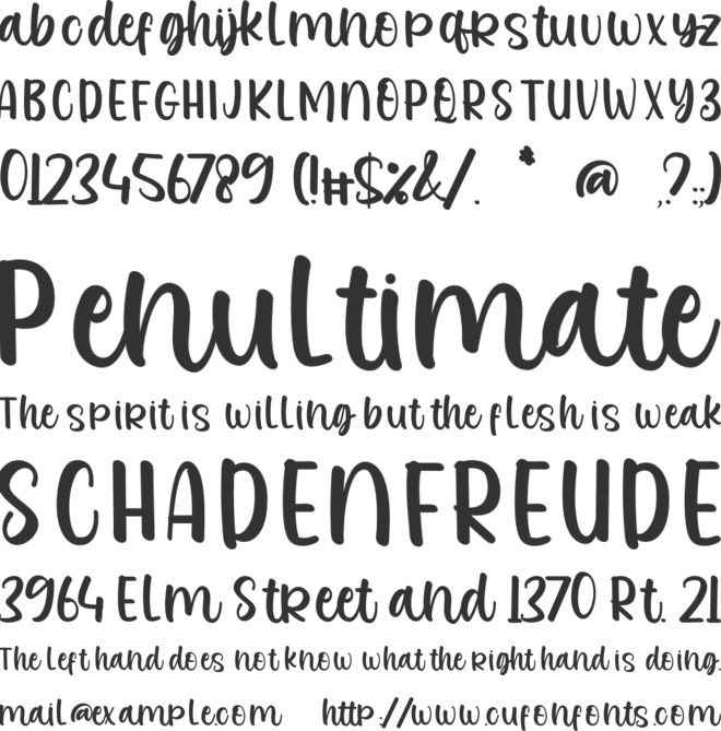 Smile Moliey font preview