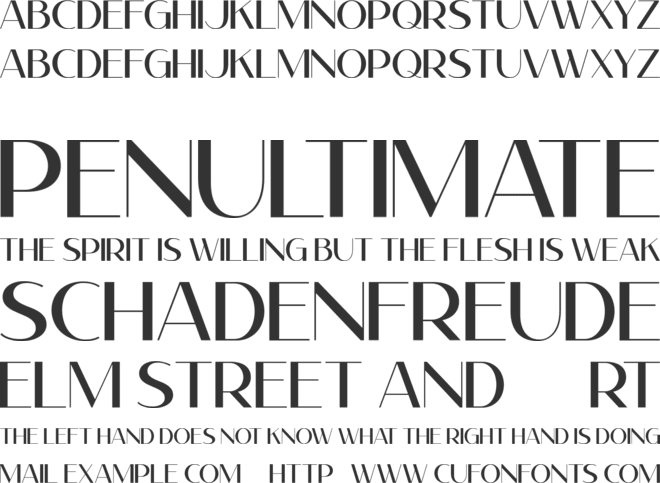 Fluence font preview