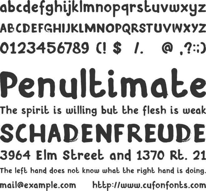 DK Inky Fingers font preview