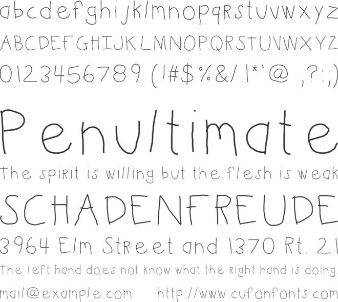 KBKinderWrite font preview