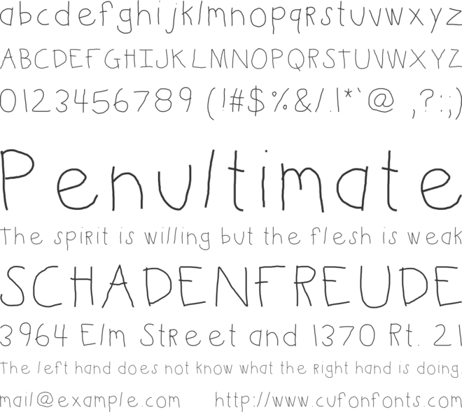 KBKinderWrite font preview