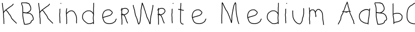 KBKinderWrite Medium font