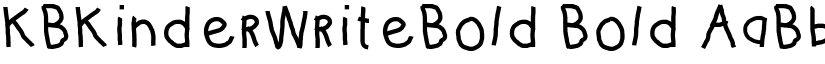KBKinderWriteBold Bold font