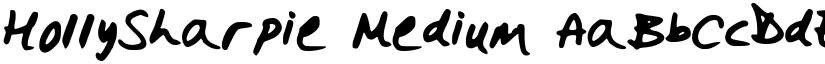 HollySharpie Medium font