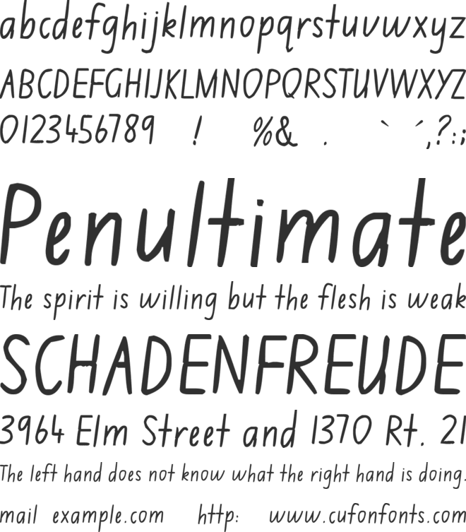 Jimmy Flashcard font preview