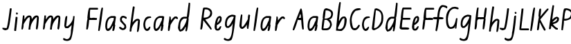 Jimmy Flashcard Regular font