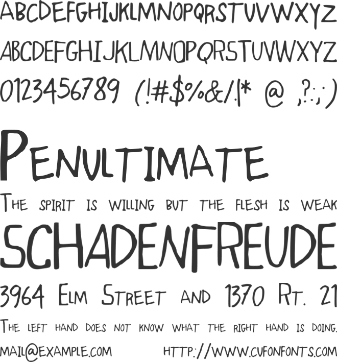 LemonadeLazyDays font preview