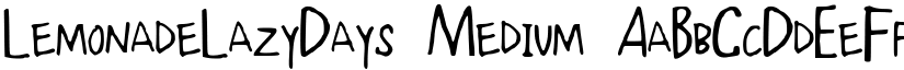 LemonadeLazyDays Medium font