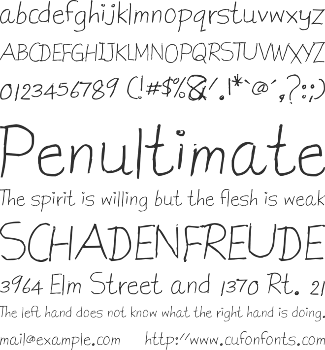 Morning Coffee font preview