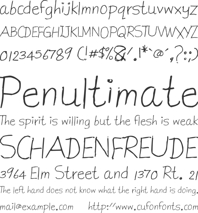 Morning Coffee font preview