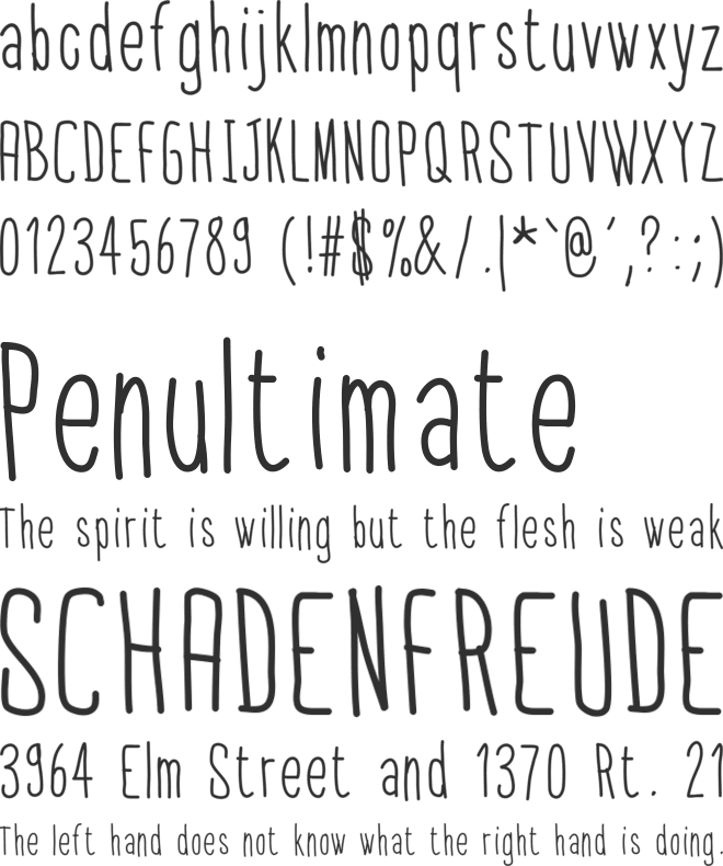 ThinFont font preview