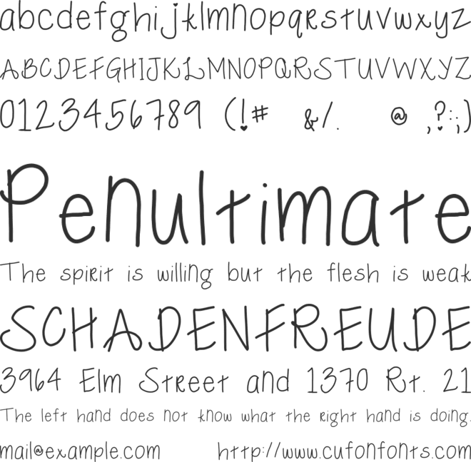 Macy roo font preview