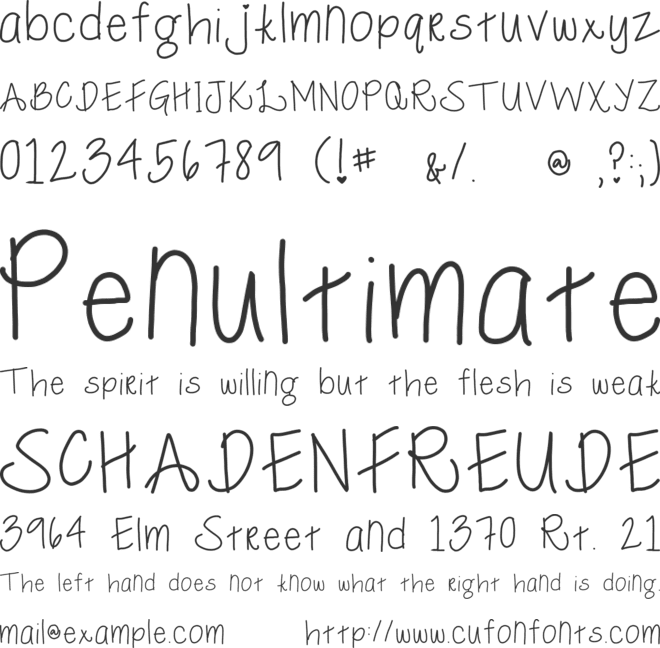 Macy roo font preview