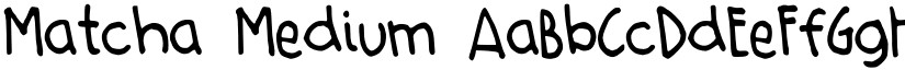 Matcha Medium font