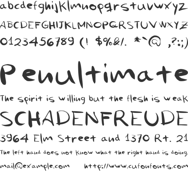 Mi nombre es Problema font preview