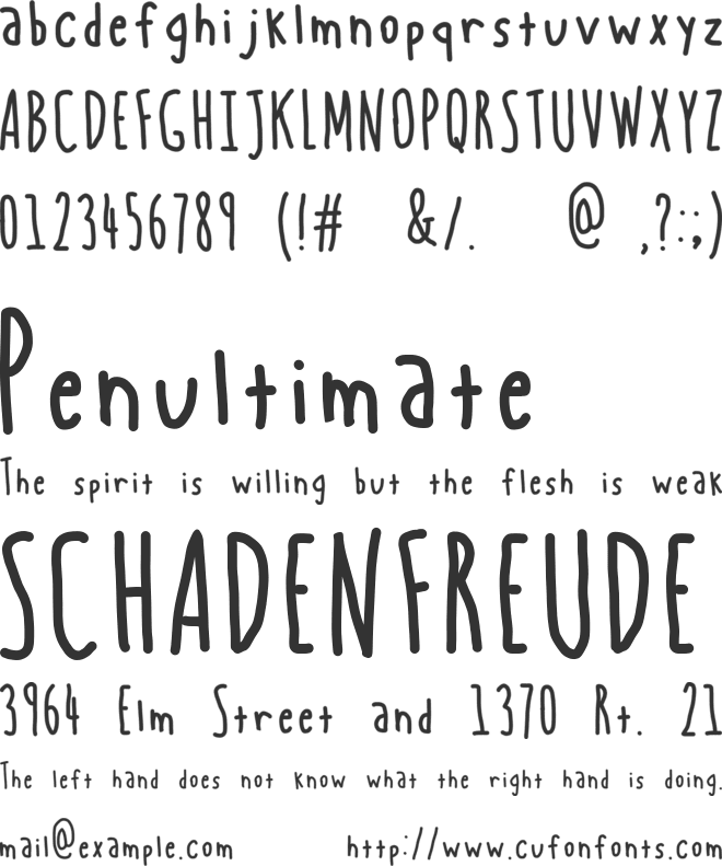 BLUE CHUCKS font preview