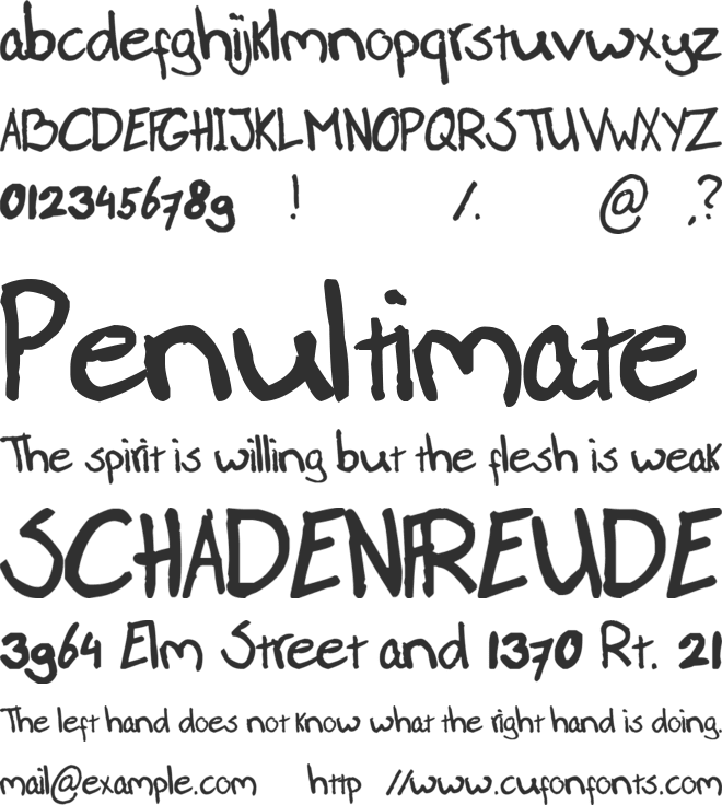 Paasse Handwriting font preview