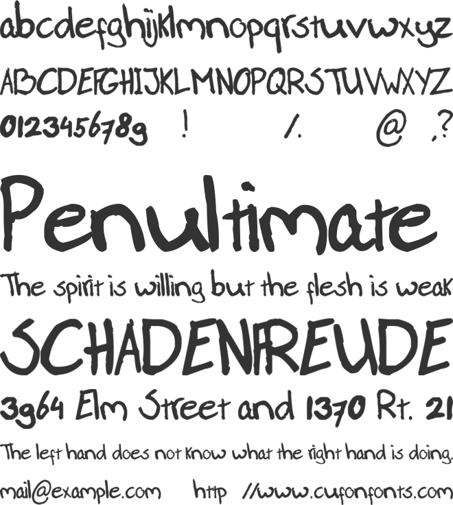 Paasse Handwriting font preview