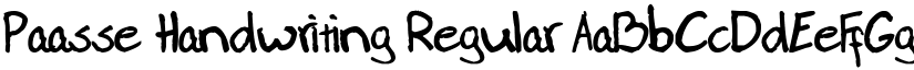 Paasse Handwriting Regular font