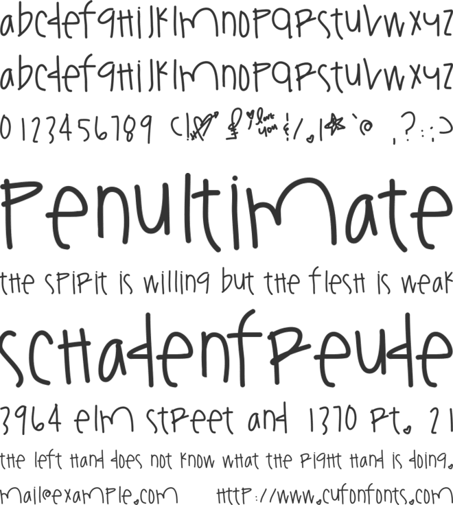 YouAmazeMe font preview